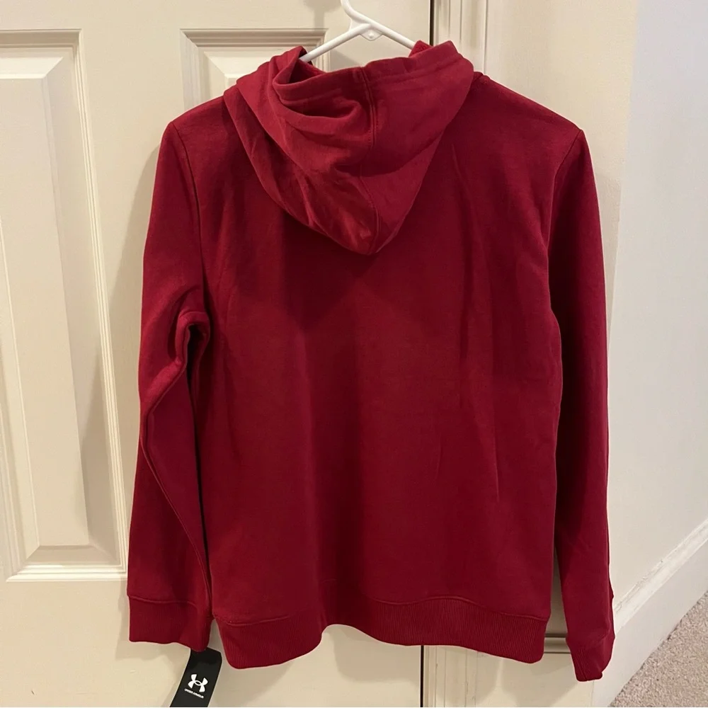 Boys Under Armour Maroon Hoodie with Logo - Picture 3 of 3